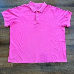 Men’s Pink Short-Sleeve Polo - Lightweight Casual Staple 4XL
